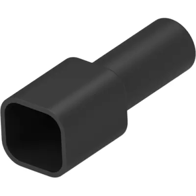 Strain relief, black, 6 poles, for DEUTSCH DT series, DT6P-BT-BK - 1