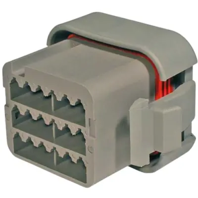 Socket housing, gray, 18 poles, for DEUTSCH DTV series, DTV06-18SA - 1