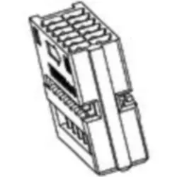 Socket, unequipped, 26 pole, straight, 2 rows, black, 185875-1
