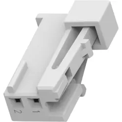Socket, unequipped, 2 pole, straight, 1 row, natural, 2-2138650-1