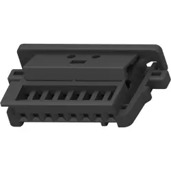 Socket, unequipped, 8 pole, straight, 1 row, black, 1719183-1