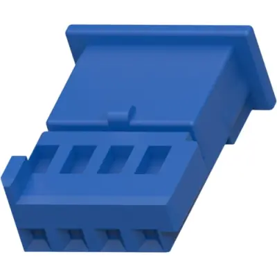 Socket, unequipped, 4 pole, straight, 1 row, blue, 3-1355397-3 - 1