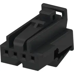 Socket, unequipped, 4 pole, straight, 1 row, black, 1-929170-4