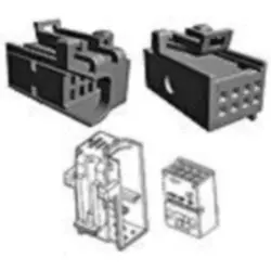 Socket, unequipped, 8 pole, straight, 2 rows, black, 1745000-3