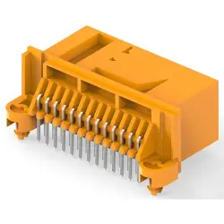 Plug, 26 pole, angled, 2 rows, yellow, 185534-1