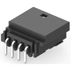 Plug, 4 pole, angled, 1 row, black, 1-1355897-1