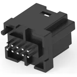 Plug, 10 pole, straight, 2 rows, black, 967741-1