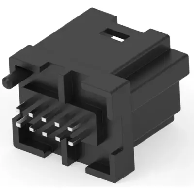 Plug, 10 pole, straight, 2 rows, black, 967741-1 - 1