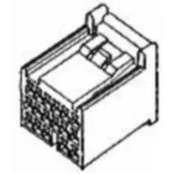 Socket, unequipped, 22 pole, straight, 3 rows, natural, 353028-1