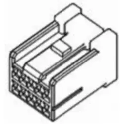 Socket, unequipped, 24 pole, straight, 2 rows, black, 353107-2