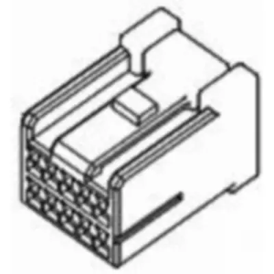 Socket, unequipped, 24 pole, straight, 2 rows, black, 353107-2 - 1