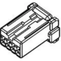 Socket, unequipped, 6 pole, straight, 1 row, black, 175507-2