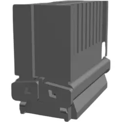 Socket, unequipped, 16 pole, straight, 2 rows, natural, 1123371-1