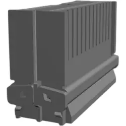 Socket, unequipped, 24 pole, straight, 2 rows, brown, 1123391-3