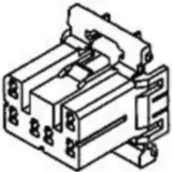 Socket, unequipped, 10 pole, straight, 2 rows, white, 174465-1