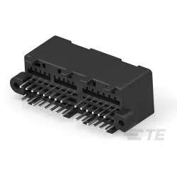 Plug, 28 pole, straight, 2 rows, black, 174979-2