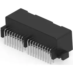 Plug, 36 pole, angled, 2 rows, black, 174146-2