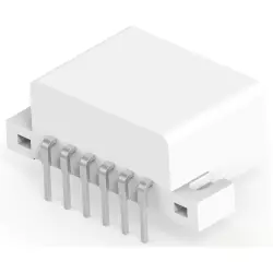 Plug, 6 pole, angled, 1 row, white, 175783-1