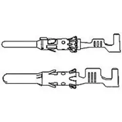 Pin contact, 0.5-1.0 mm², AWG 20-17, crimp connection, tin-plated, 962971-1