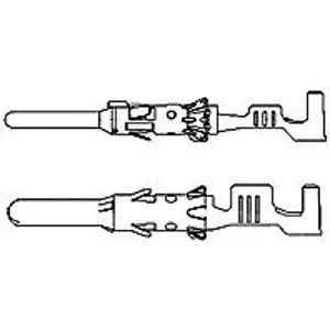 Pin contact, 0.5-1.0 mm², AWG 20-17, crimp connection, tin-plated, 962971-1 - 1