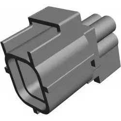 Socket, unequipped, 4 pole, straight, 2 rows, gray, 184355-2