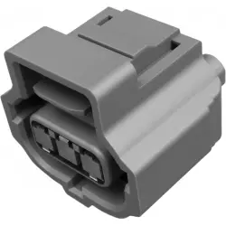 Socket, unequipped, 3 pole, straight, 1 row, black, 184311-1