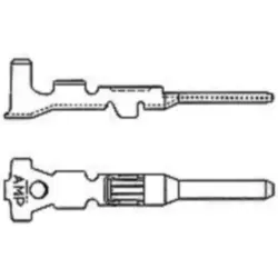 Pin contact, 0.75-1.5 mm², AWG 18-15, crimp connection, tin-plated, 282109-1