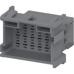 Plug, unequipped, 18 pole, straight, 3 rows, gray, 1-967629-1