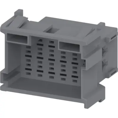 Plug, unequipped, 18 pole, straight, 3 rows, gray, 1-967629-1 - 1