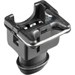Socket, unequipped, 2 pole, straight, 1 row, gray, 963040-2