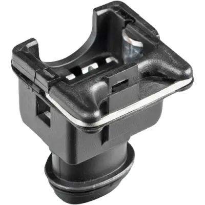 Socket, unequipped, 2 pole, straight, 1 row, gray, 963040-2 - 1