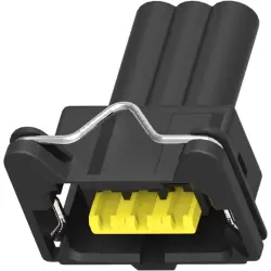 Socket, unequipped, 3 pole, straight, 1 row, black, 444072-1