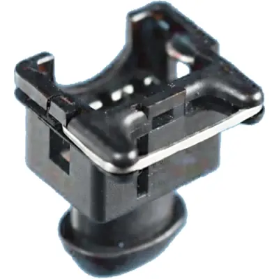 Plug, unequipped, 4 pole, straight, 1 row, black, 282764-1 - 1