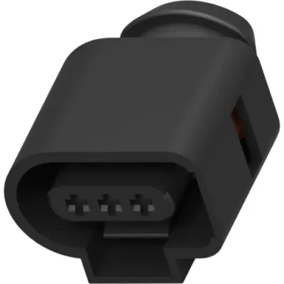 Socket, unequipped, 3 pole, straight, 1 row, black, 1813271-1 - 1
