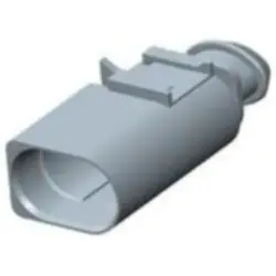 Plug, unequipped, 2 pole, straight, 1 row, brown, 1-1703543-0