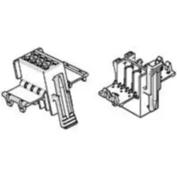 Socket, unequipped, 6 pole, straight, 2 rows, black, 929504-2