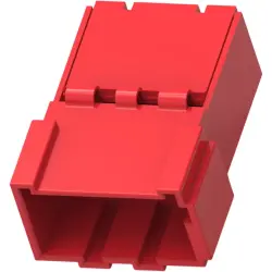 Plug, unequipped, 8 pole, straight, 2 rows, red, 969191-3