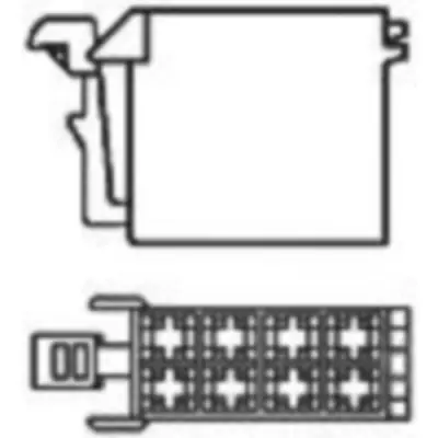 Socket, unequipped, 8 pole, straight, 2 rows, brown, 962191-1 - 1