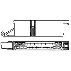 Socket, unequipped, 25 pole, straight, 2 rows, yellow, 925470-2