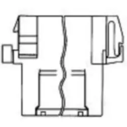 Plug, unequipped, 6 pole, straight, 2 rows, black, 929505-2