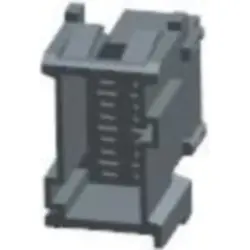 Plug, unequipped, 6 pole, straight, 2 rows, blue, 1-965641-1