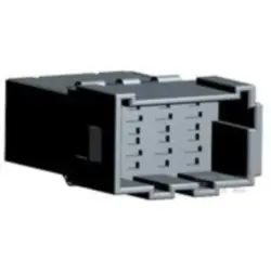 Plug, unequipped, 8 pole, straight, 2 rows, natural, 969191-1