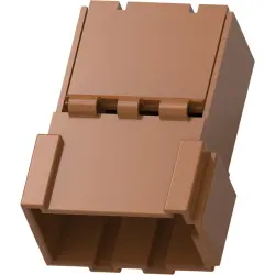 Plug, unequipped, 8 pole, straight, 2 rows, brown, 969191-4