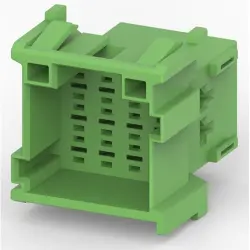 Plug, unequipped, 12 pole, straight, 3 rows, green, 1-967627-1