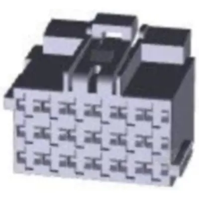 Socket, unequipped, 21 pole, straight, 3 rows, green, 1-967625-4 - 1