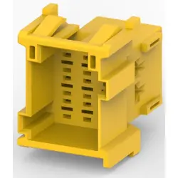 Plug, unequipped, 9 pole, straight, 3 rows, yellow, 1-967626-1