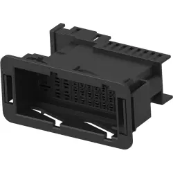 Plug, unequipped, 42 pole, angled, 4 rows, black, 968393-1