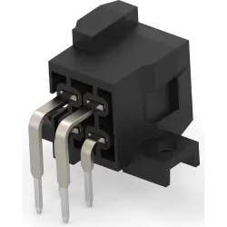 Plug, 4 pole, straight, 2 rows, black, 828801-1
