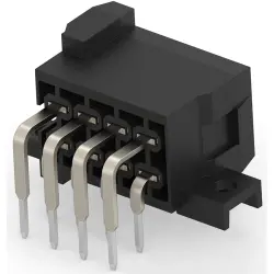 Plug, 8 pole, angled, 2 rows, black, 828801-3