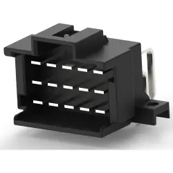 Plug, 15 pole, angled, 3 rows, black, 3-966140-2